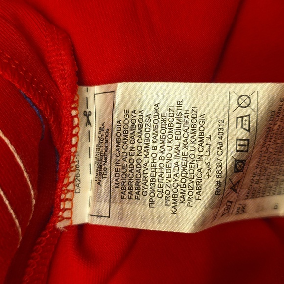 Adidas Red Midi Dress with Side Stripes - Picture 6 of 6